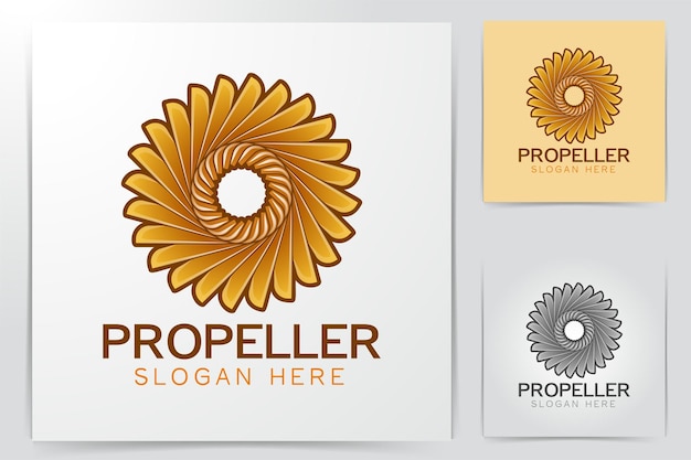 Gear propeller logo Ideas. Inspiration logo design. Template Vector Illustration. Isolated On White Background