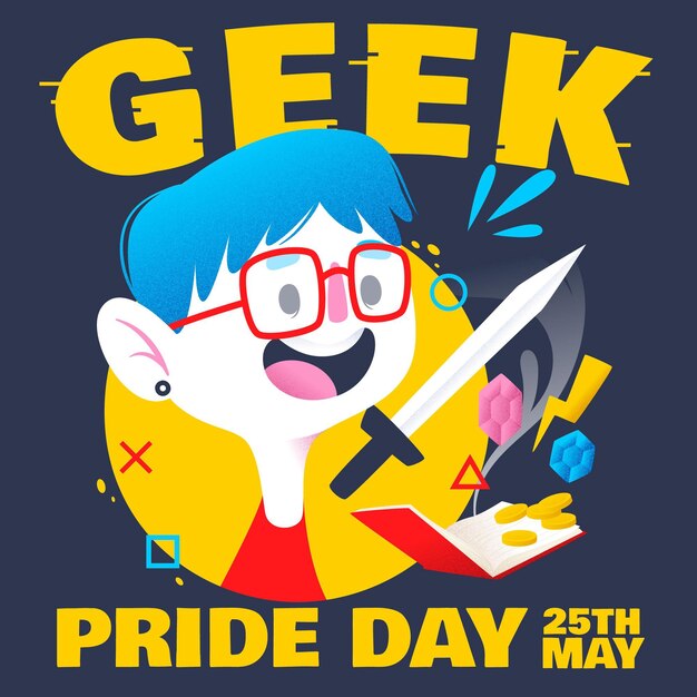 Geek pride day concept