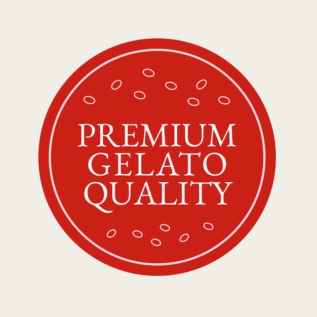 Free Vector gelato business logo vector in red color