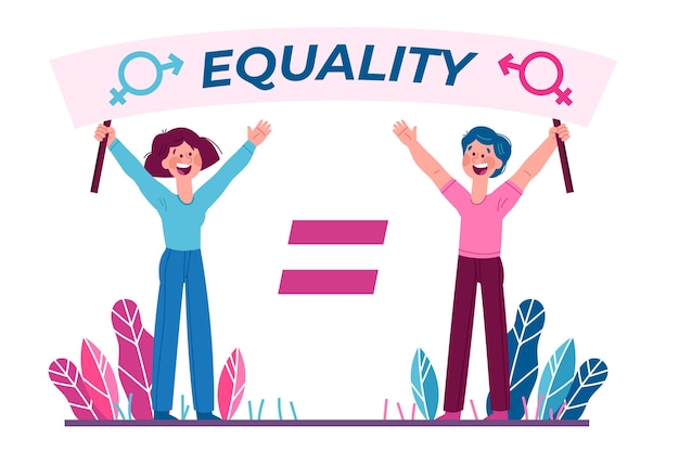 Free Vector gender equality concept