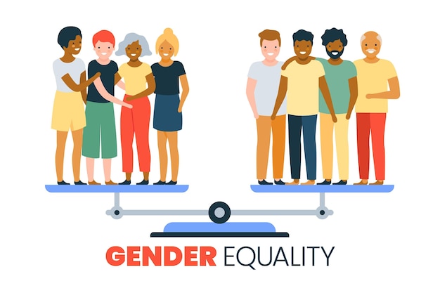 Free Vector gender equality concept