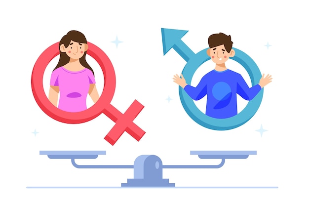 Free Vector gender equality concept