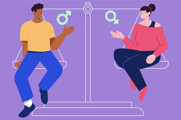 Free Vector gender equality illustration