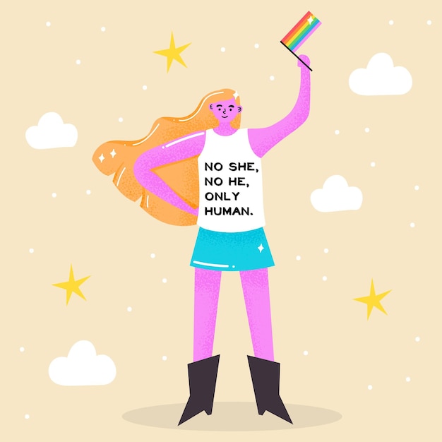 Free Vector gender-neutral movement