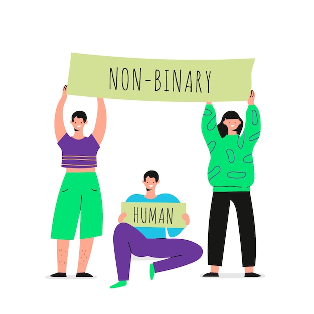 Free Vector gender-neutral movement