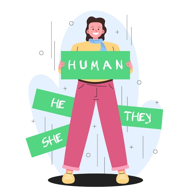 Free Vector gender-neutral movement