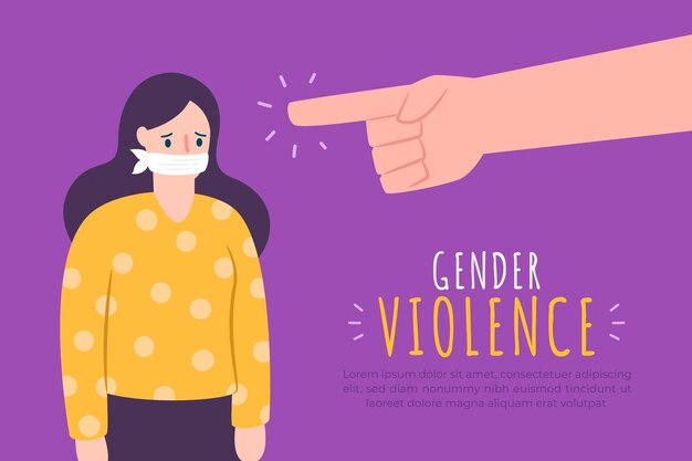 Gender violence concept