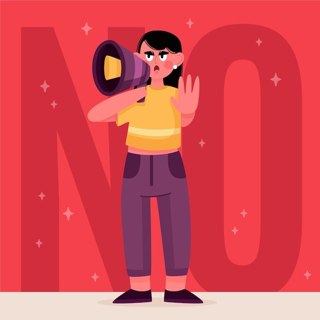 Free Vector gender violence concept