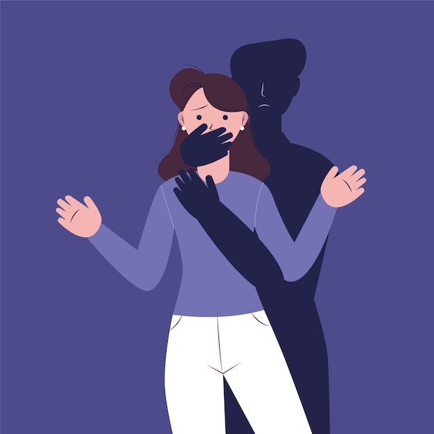 Free Vector gender violence illustration concept