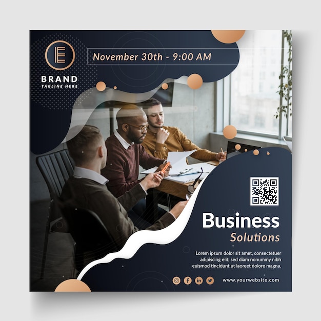 Free Vector general business flyer square