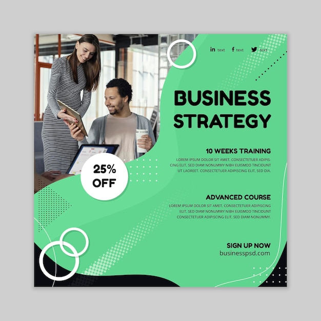 Free Vector general business flyer square