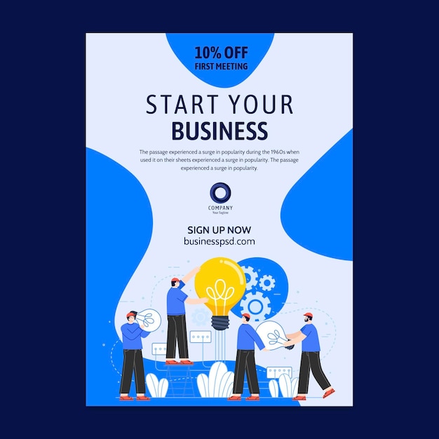 General business flyer template illustrated