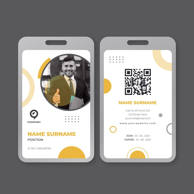 General business id card template