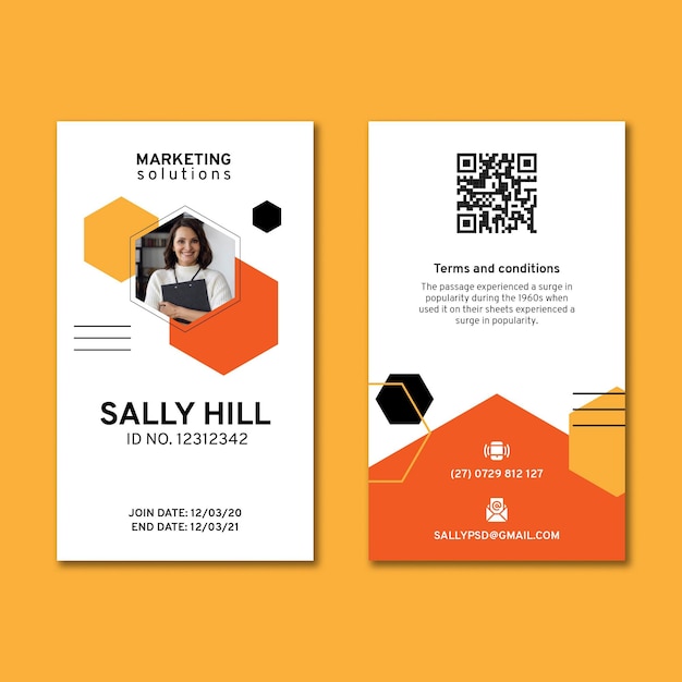 General business id card template