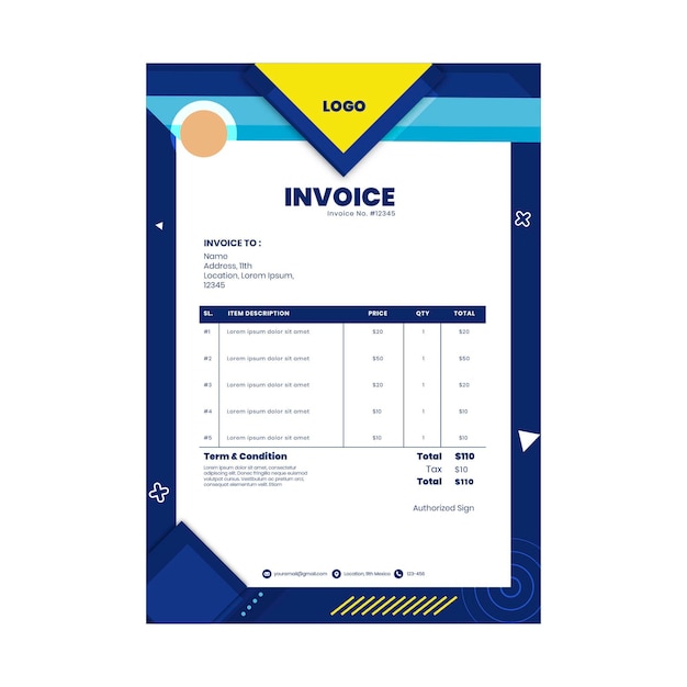 General business invoice template