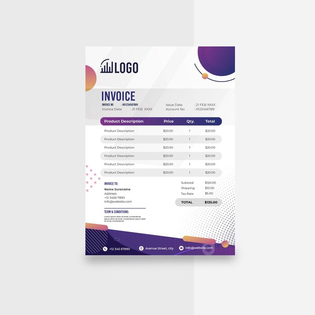 General business invoice template