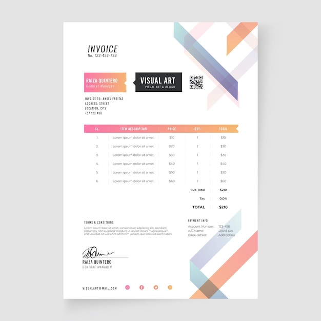 General business invoice template