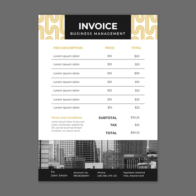 General business invoice template