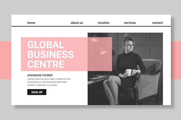 General business landing page template