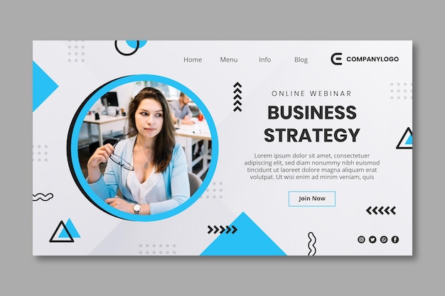 General business landing page template