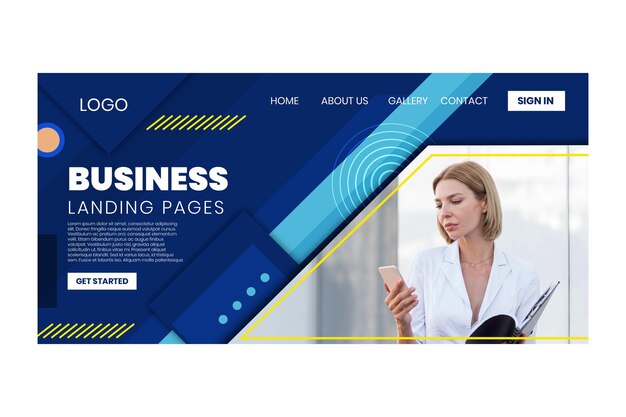 General business landing page