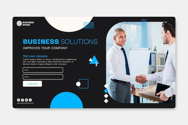 Free Vector general business landing page