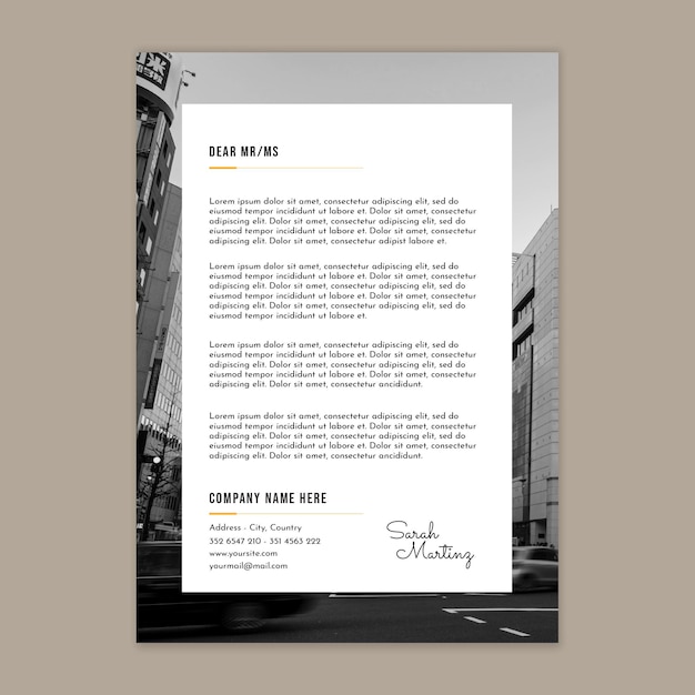 General business letterhead template