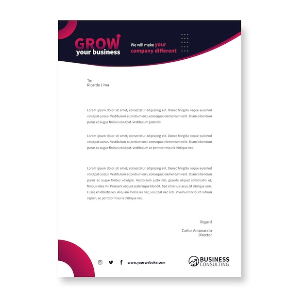 General business letterhead template