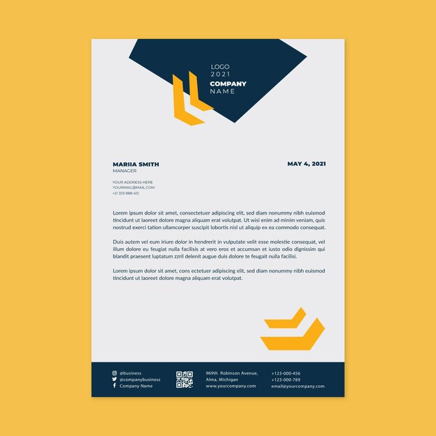 General business letterhead