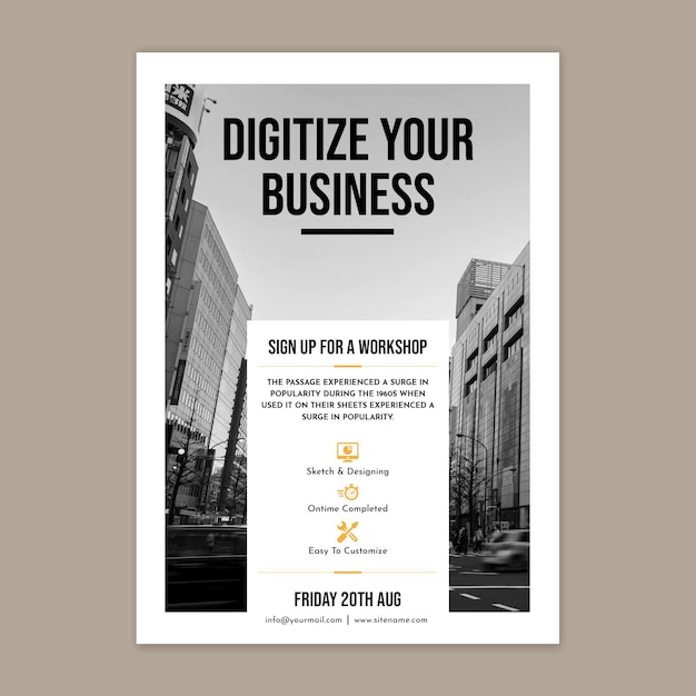 Free Vector general business poster template