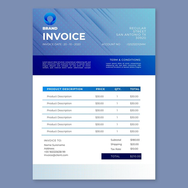 General business seminar invoice template