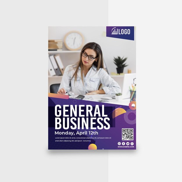 General business vertical flyer template