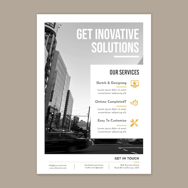 Free Vector general business vertical flyer