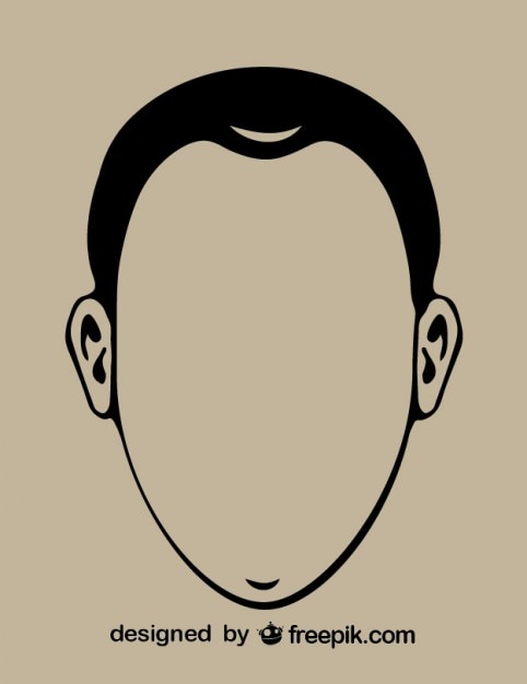 Free Vector gentleman head contour icon