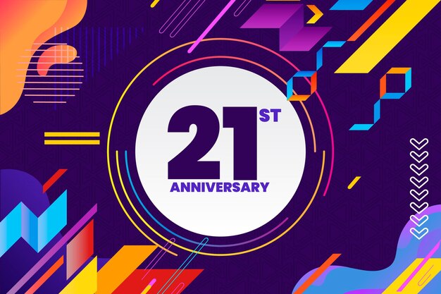 Geometric 21 anniversary background