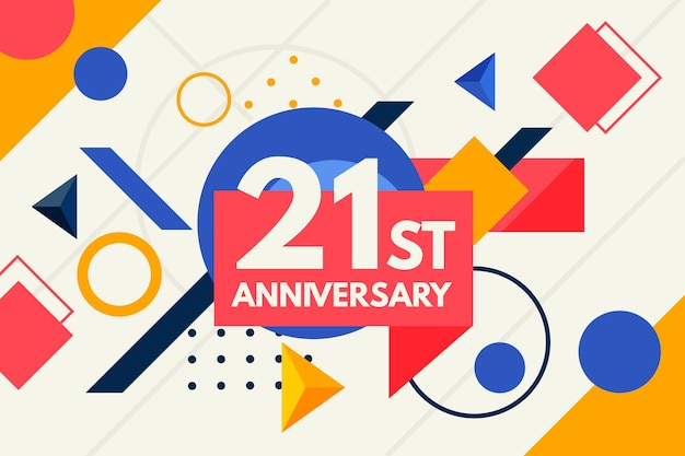 Geometric 21 anniversary background