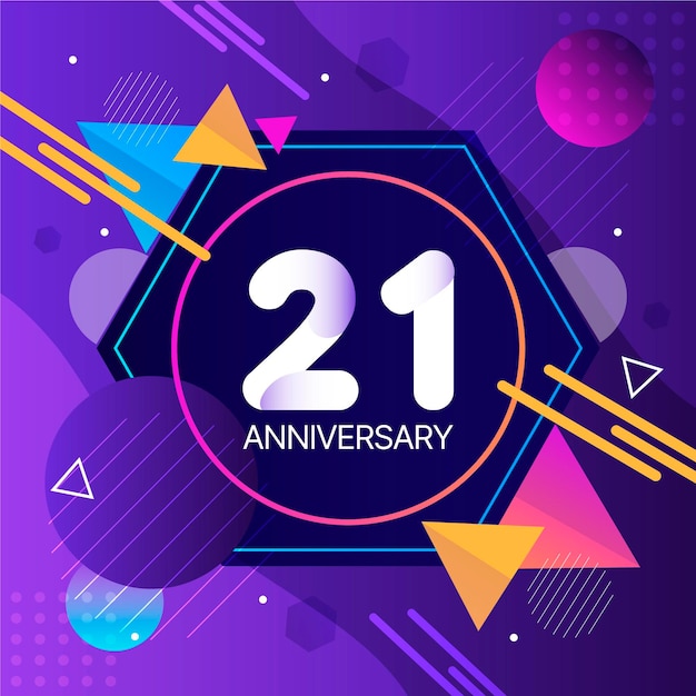 Geometric 21 anniversary wallpaper