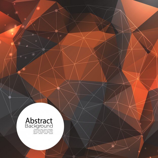 Geometric abstract background in warm colors , 3D style