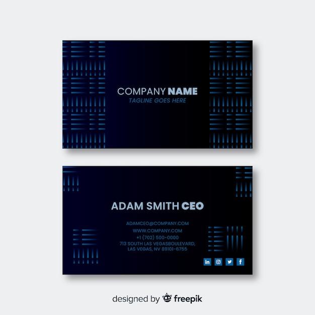 Geometric abstract business card template