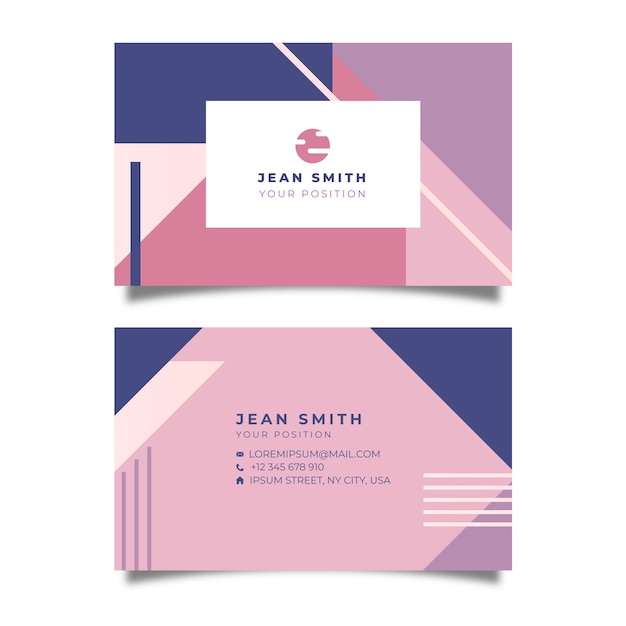 Geometric abstract business card template