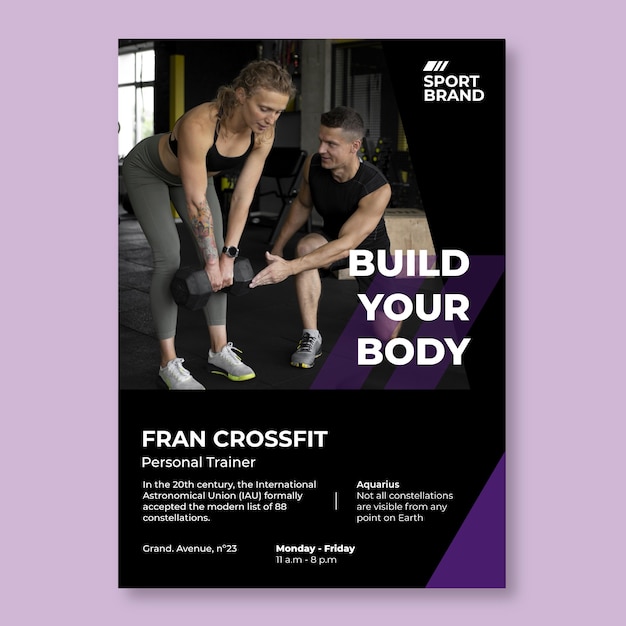 Geometric abstract crossfit personal trainer flyer