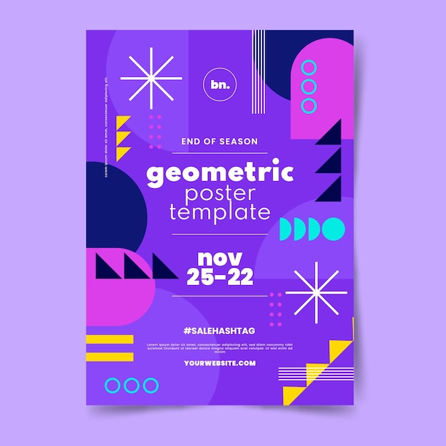 Geometric abstract design template