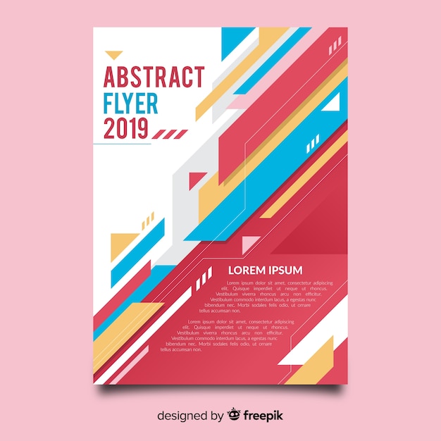 Geometric abstract flyer template