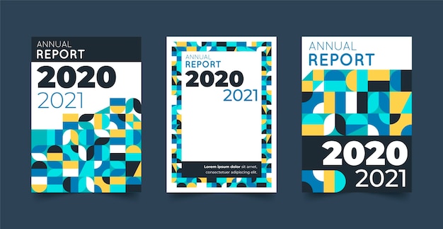 Geometric annual report templates