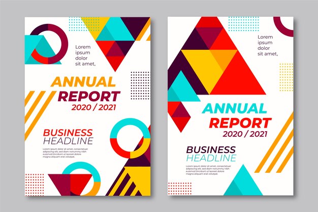 Geometric annual report templates