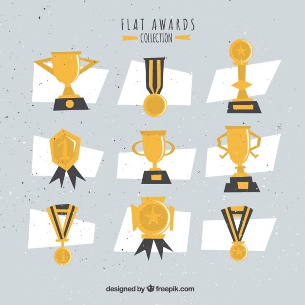 Free Vector geometric awards in vintage style