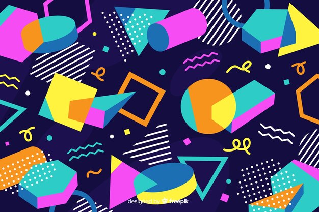 Geometric background in 80s style