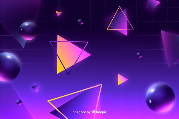 Geometric background in 80s style