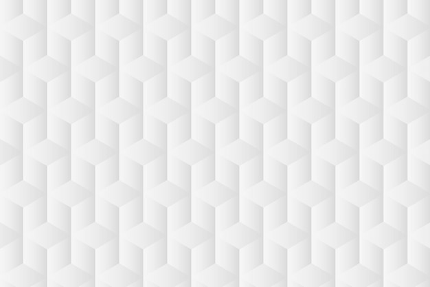 Free Vector geometric background vector in white cube patterns