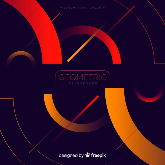 Geometric background with gradient shapes